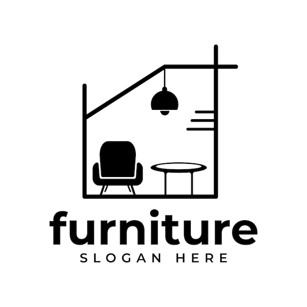 Vector diseño de logotipo de muebles