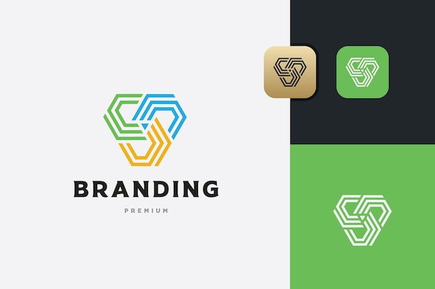 Diseño de logotipo multimedia digital minimalista abstracto