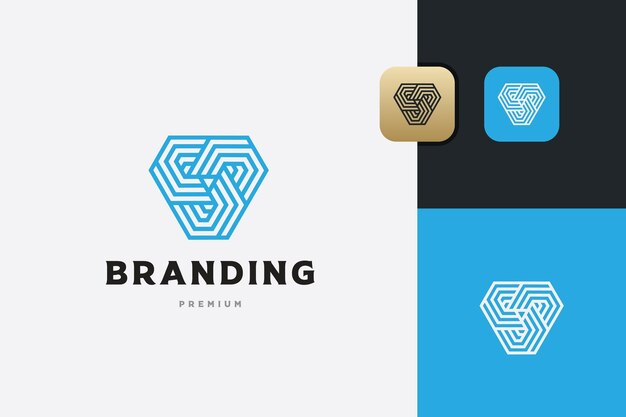 Diseño de logotipo multimedia digital minimalista abstracto