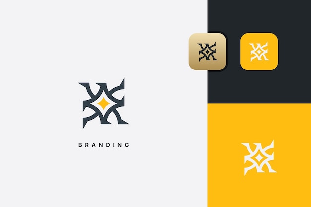 Diseño de logotipo multimedia digital minimalista abstracto