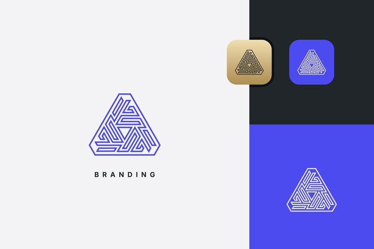 Vector diseño de logotipo multimedia digital minimalista abstracto