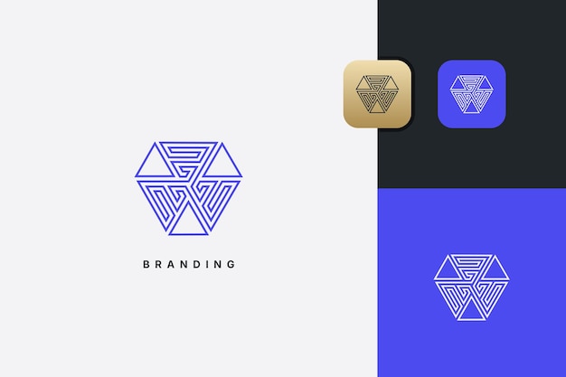 Diseño de logotipo multimedia digital minimalista abstracto