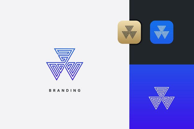 Diseño de logotipo multimedia digital minimalista abstracto