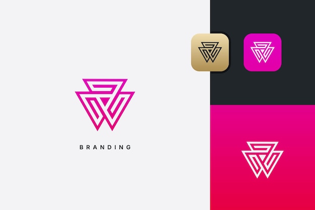 Diseño de logotipo multimedia digital minimalista abstracto