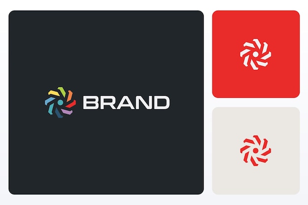 Diseño de logotipo multimedia digital minimalista abstracto
