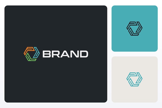 Diseño de logotipo multimedia digital minimalista abstracto