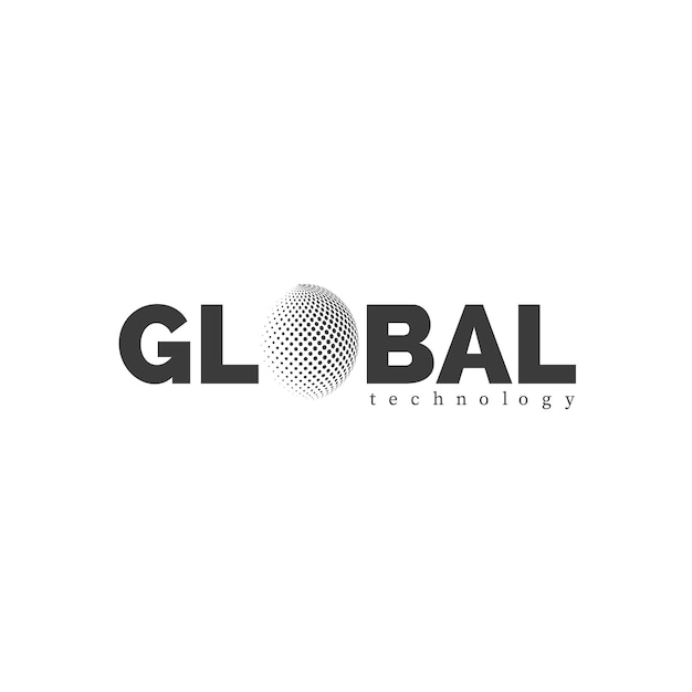 Diseño de logotipo mundial vectorial