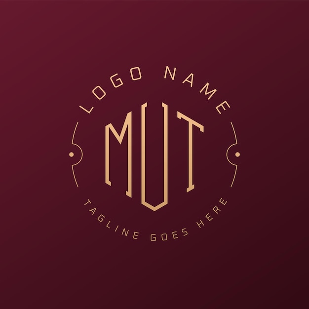 Diseño de logotipo de MUT de lujo Letra elegante MUT Monograma Logotipo minimalista Poligono plantilla de diseño de logotipo MUT