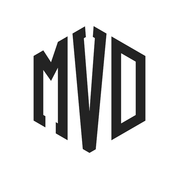 Diseño del logotipo de MVD Letra inicial MVD Monograma Logotipo con forma de hexágono