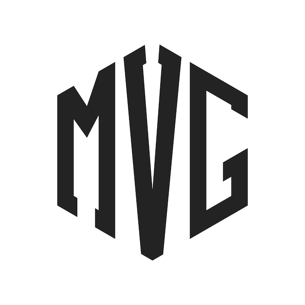 Diseño del logotipo de MVG Letra inicial Monograma de MVG Logotipo con forma de hexágono