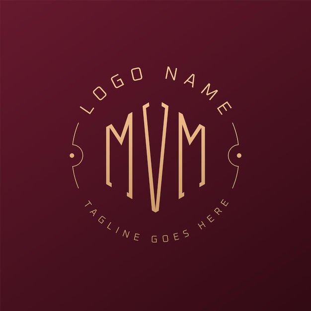 Diseño de logotipo de MVM de lujo Letra elegante MVM Monograma Logotipo minimalista Poligono plantilla de diseño de logotipo MVM