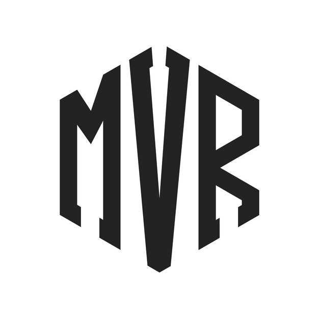 Diseño del logotipo de MVR Letra inicial Monograma de MVR Logotipo con forma de hexágono