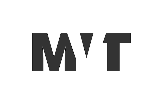 Diseño del logotipo de MVT Letra inicial M V T estilo de letra en negrita para startups tecnológicas consultoría marca corporativa Nombre de la compañía creativo titulares tipografía identidad logotipo de moda