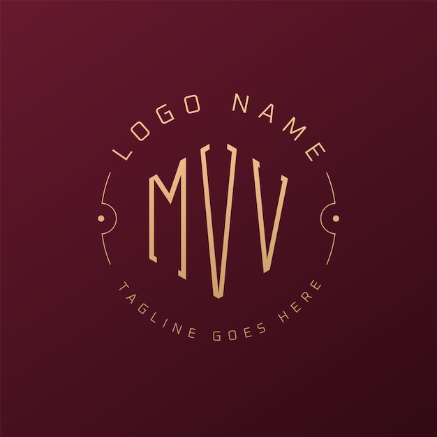 Diseño de logotipo de MVV de lujo Letra elegante Monograma de MVV Logotipo minimalista Poligono plantilla de diseño de logotipo MVV