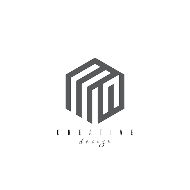 Diseño del logotipo de MW Editable en formato vectorial