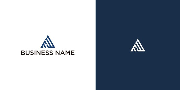 Diseño del logotipo de MW con monograma triangular
