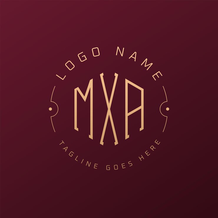 Vector diseño de logotipo mxa de lujo letra elegante mxa monograma logotipo minimalista polígono estampa de diseño de logotipo maxa