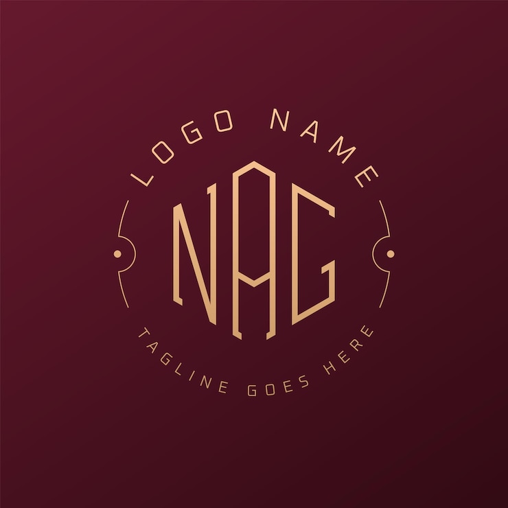 Vector diseño de logotipo de nag de lujo letra elegante nag monograma logotipo minimalista poligono nag templata de diseño de logotipo