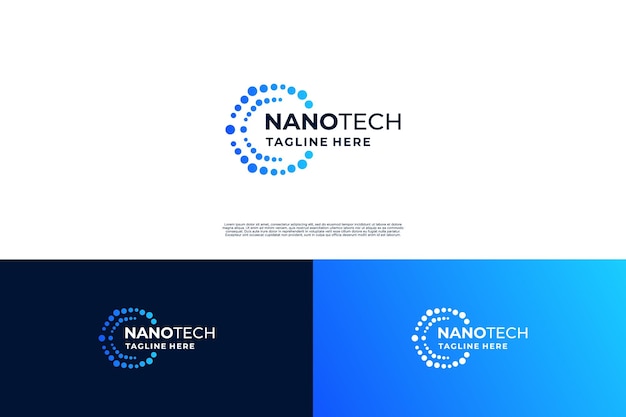 Diseño del logotipo de la nanotecnología Diseño del Logotipo de la ciencia