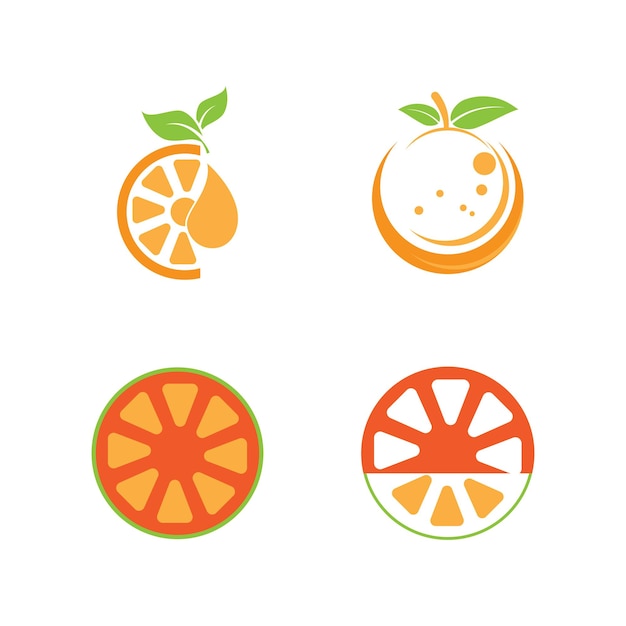 Diseño de logotipo naranja Diseño de ilustración de icono de vector