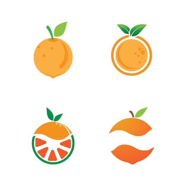 Diseño de logotipo naranja diseño de ilustración de icono de vector