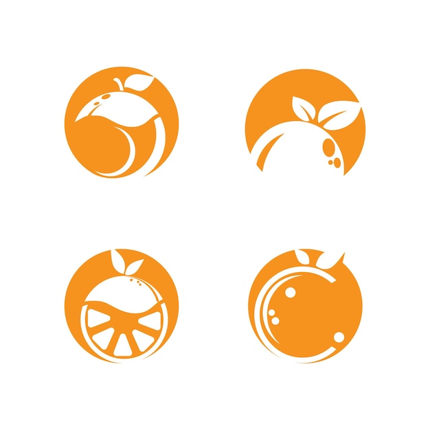 Diseño de logotipo naranja Diseño de ilustración de icono de vector