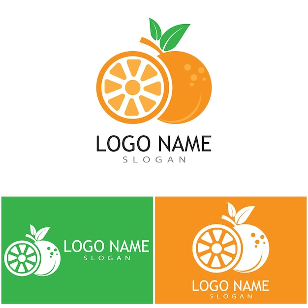 Diseño del logotipo naranja Diseño de la ilustración del icono vectorial