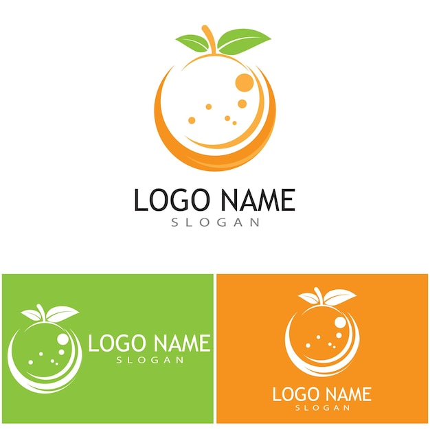 Diseño del logotipo naranja Diseño de la ilustración del icono vectorial