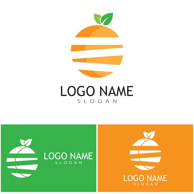 Diseño del logotipo naranja Diseño de la ilustración del icono vectorial