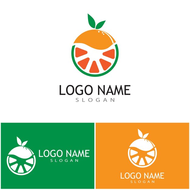 Diseño del logotipo naranja Diseño de la ilustración del icono vectorial