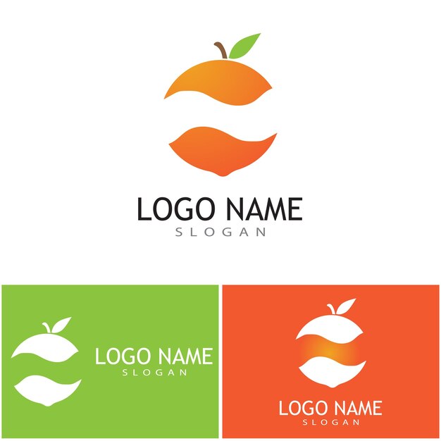 Diseño del logotipo naranja Diseño de la ilustración del icono vectorial