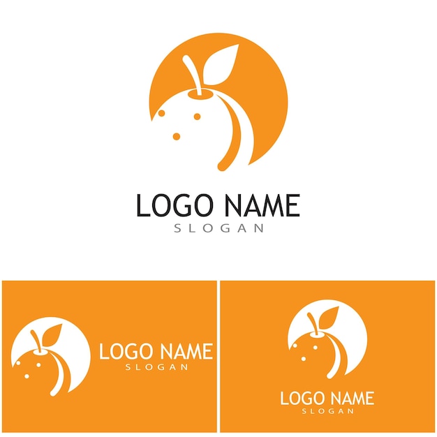 Diseño del logotipo naranja Diseño de la ilustración del icono vectorial
