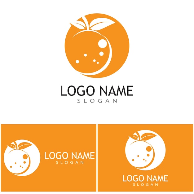 Diseño del logotipo naranja Diseño de la ilustración del icono vectorial