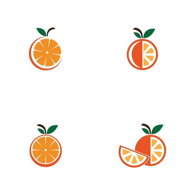 Diseño del logotipo naranja Diseño de la ilustración del icono vectorial
