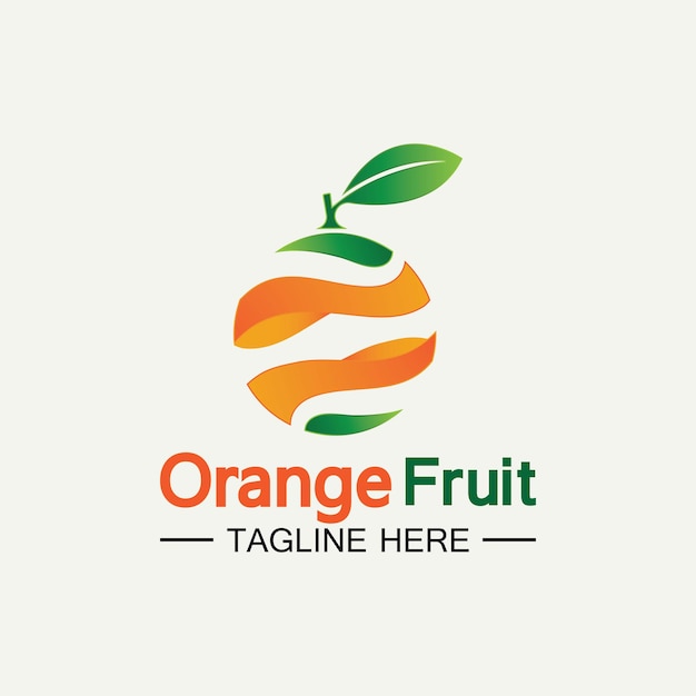 Diseño del logotipo naranja Diseño de la ilustración del icono vectorial