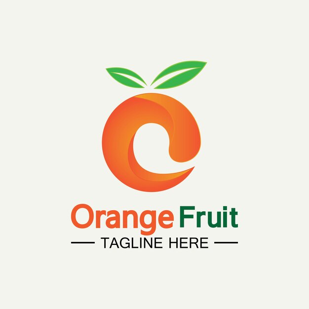 Diseño del logotipo naranja Diseño de la ilustración del icono vectorial
