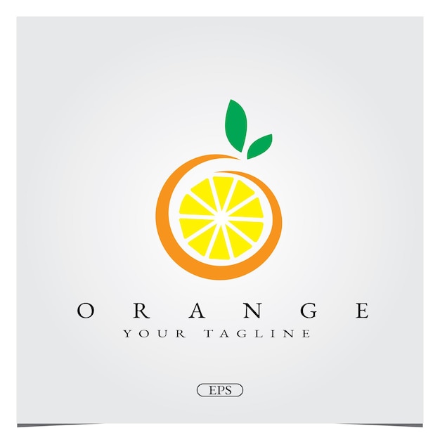 Diseño de logotipo naranja fresco logo premium elegante plantilla vector eps 10