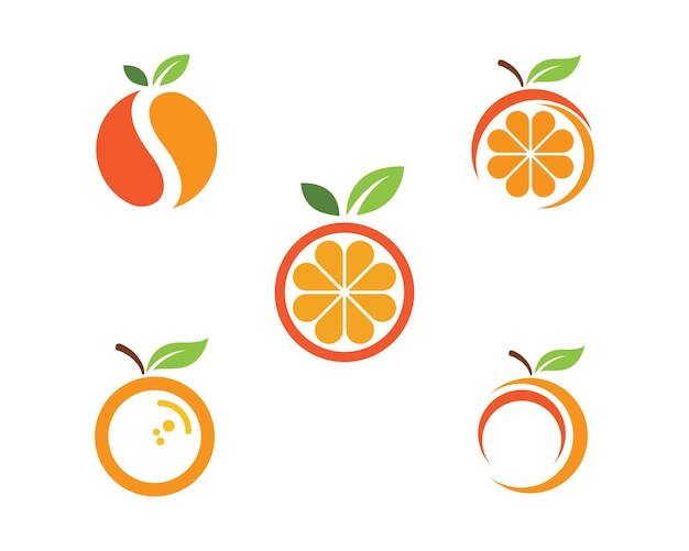 Diseño del logotipo naranja Icono vectorial