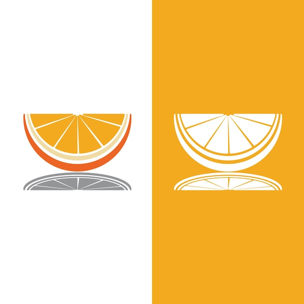 Diseño del logotipo naranja Icono vectorial