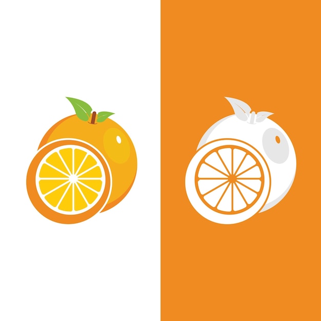 Diseño del logotipo naranja Icono vectorial