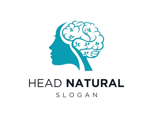 Diseño del logotipo de la naturaleza de la cabeza