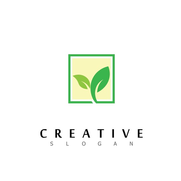 diseño de logotipo de la naturaleza crecimiento eco verde bio orgánico