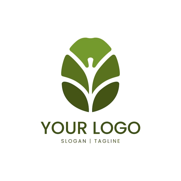 Diseño de logotipo de naturaleza de hoja