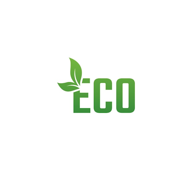 Diseño del logotipo de la naturaleza verde ECO de vector libre