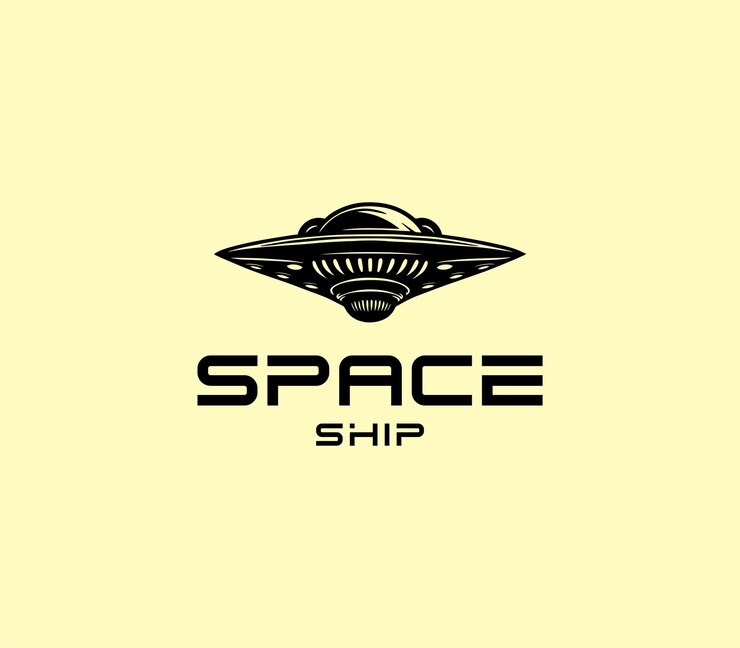 Diseño de logotipo de nave espacial futurista Nave espacial creativa mundo moderno vector de plantilla de logotipo creativo