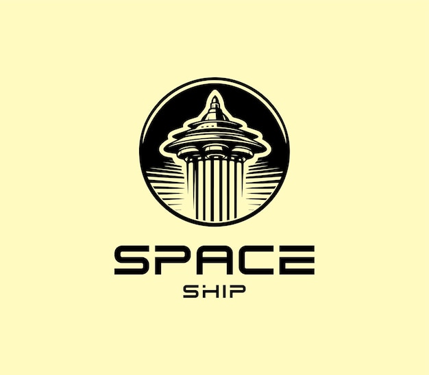 Diseño de logotipo de nave espacial futurista Nave espacial creativa mundo moderno vector de plantilla de logotipo creativo