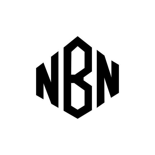 Diseño del logotipo de la NBN con letras en forma de polígono NBN diseño del logotipo en forma de poligono y cubo NBN hexágono modelo de logotipo vectorial colores blanco y negro NBN monograma logotipo de negocios y bienes raíces