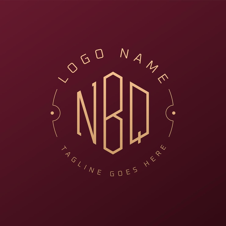 Vector diseño de logotipo de nbq de lujo letra elegante nbq monograma logotipo minimalista poligono nbq template de diseño de logotipo