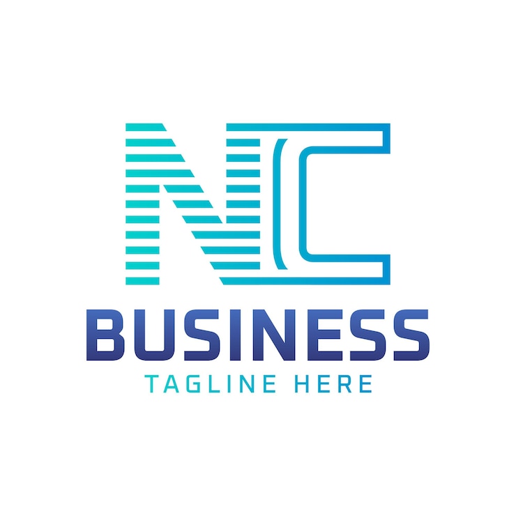 Vector diseño del logotipo de nc letra moderna elegante logotipo de nc para empresas