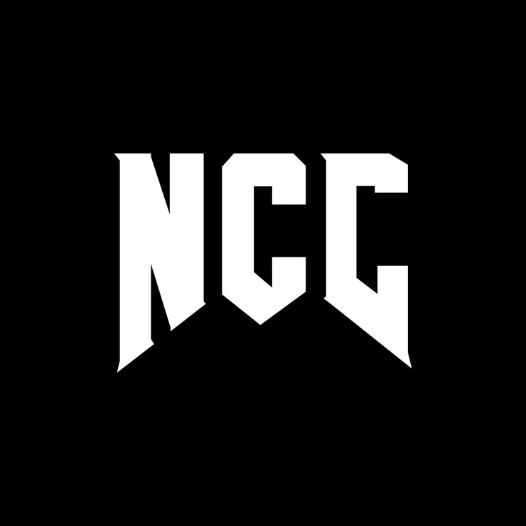 Vector diseño de logotipo de ncc para una empresa de tecnología ncc diseño de logotipo ncc combinación de colores blanco y negro ncc logo ncc vector ncc diseño ncc icono ncc alfabeto ncc tipografía diseño del logotipo